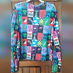 Dressed In Lala Mesh Long Sleeve Shirt